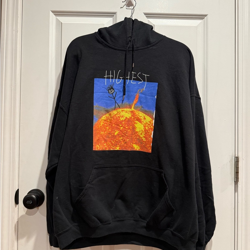 Travis Scott Black Hoodie with Orange Graphic
